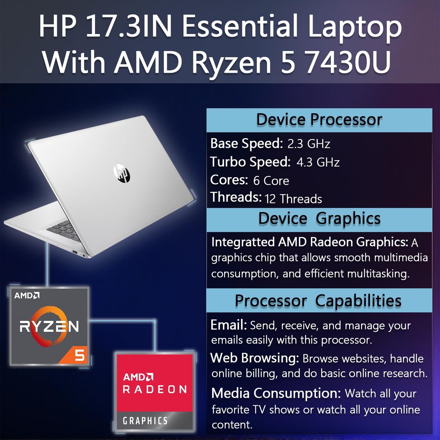 Amazon.com: HP 17 inch Laptop Computer - 17.3